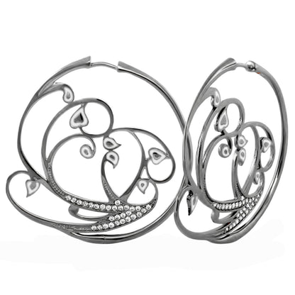 Black Rose Garden Leaves Earrings and Gold Plated