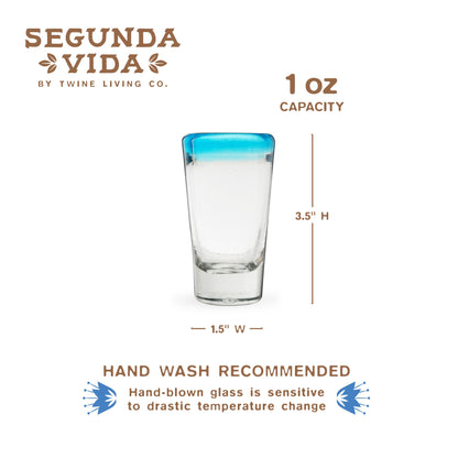 Segunda Vida Tequila and Shot Glasses Set of Four