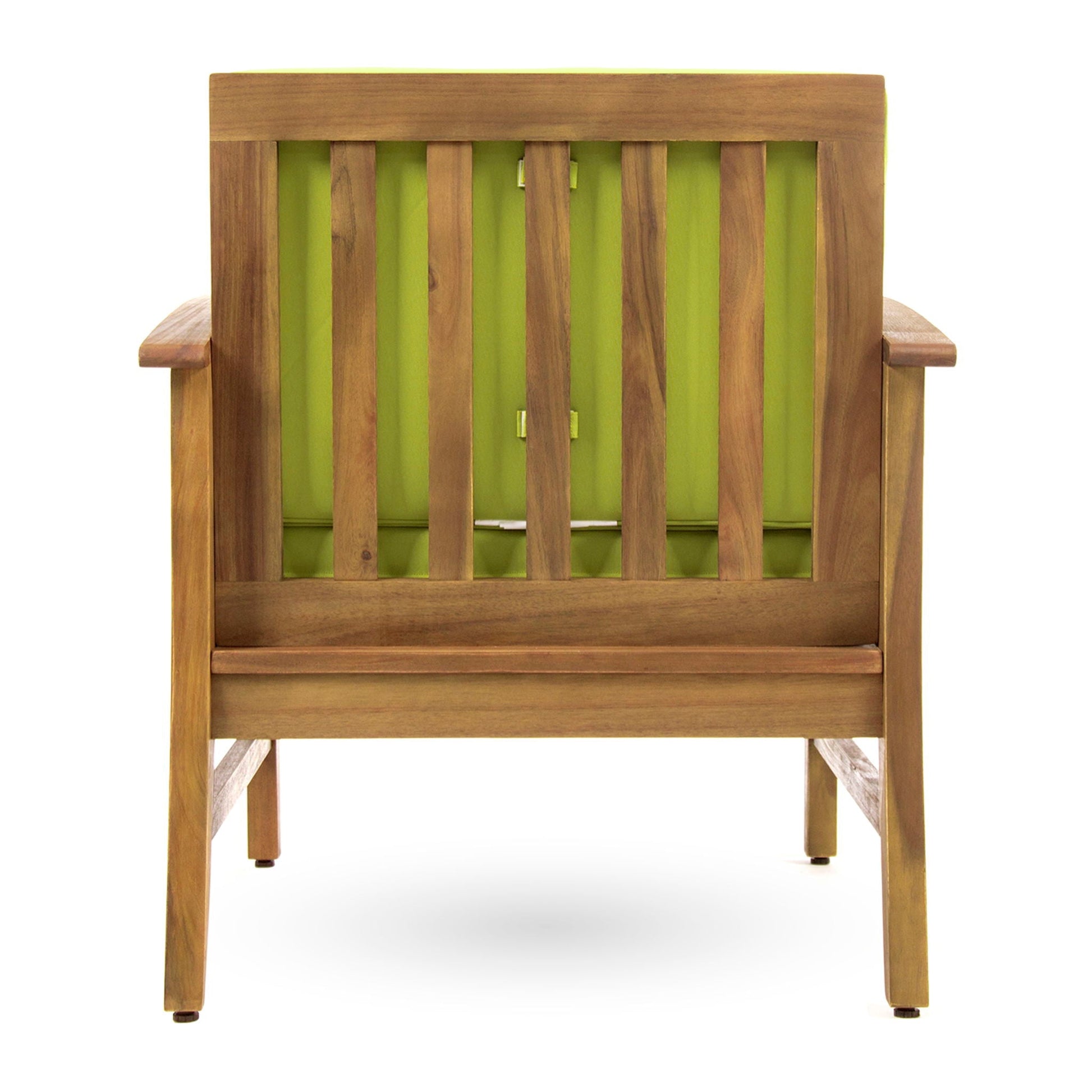 Perla Contemporary Club Chair outdoor arm chair with green water-resistant cushion by HouseOfZazla on Tampa Home & Garden Store