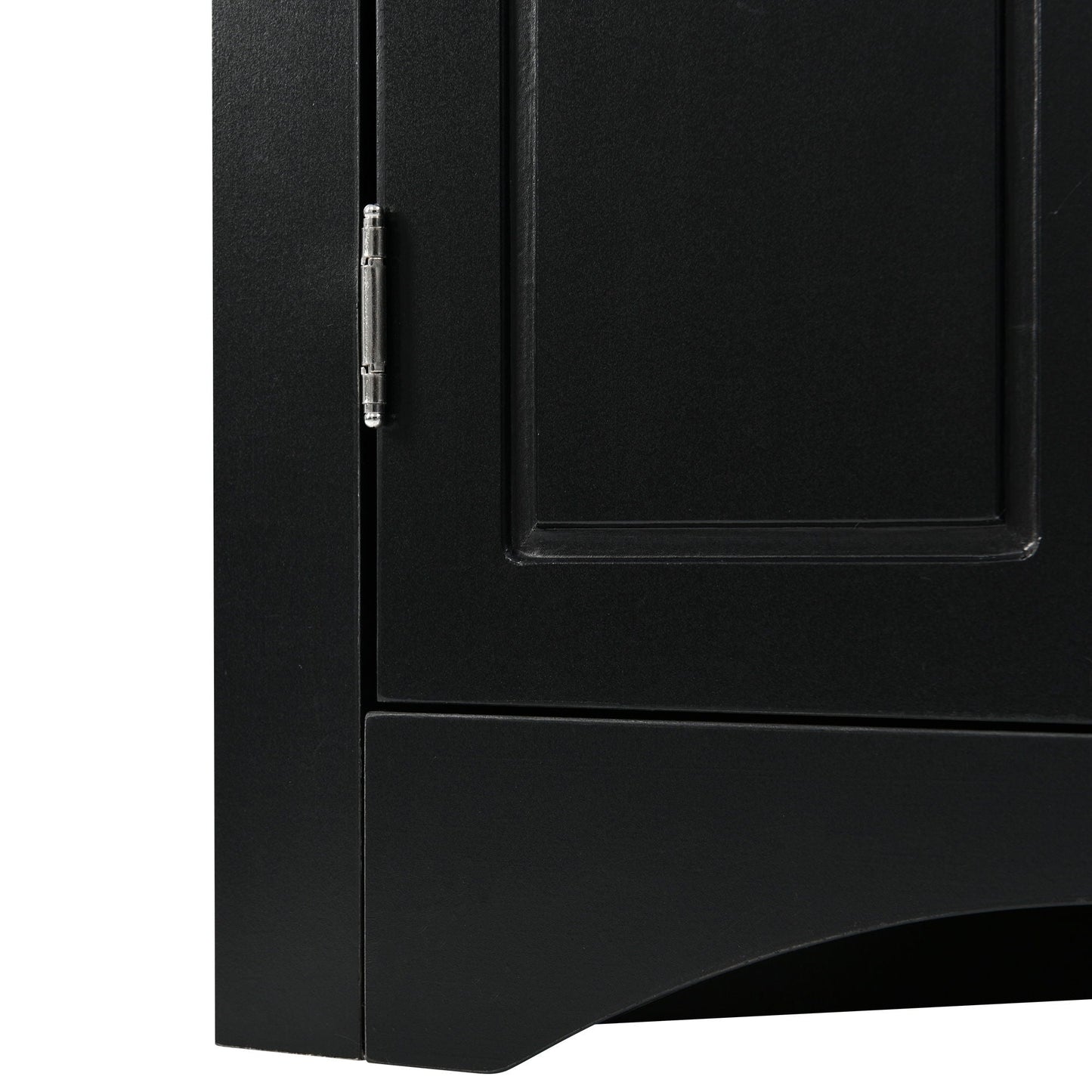 Triangle bathroom storage cabinet in black finish with silver hinge HouseOfZazla on Tampa Home & Garden Store