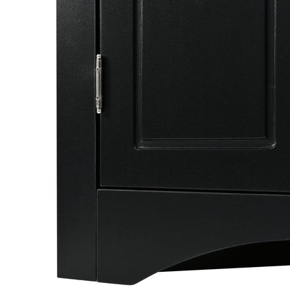 Triangle bathroom storage cabinet in black finish with silver hinge HouseOfZazla on Tampa Home & Garden Store