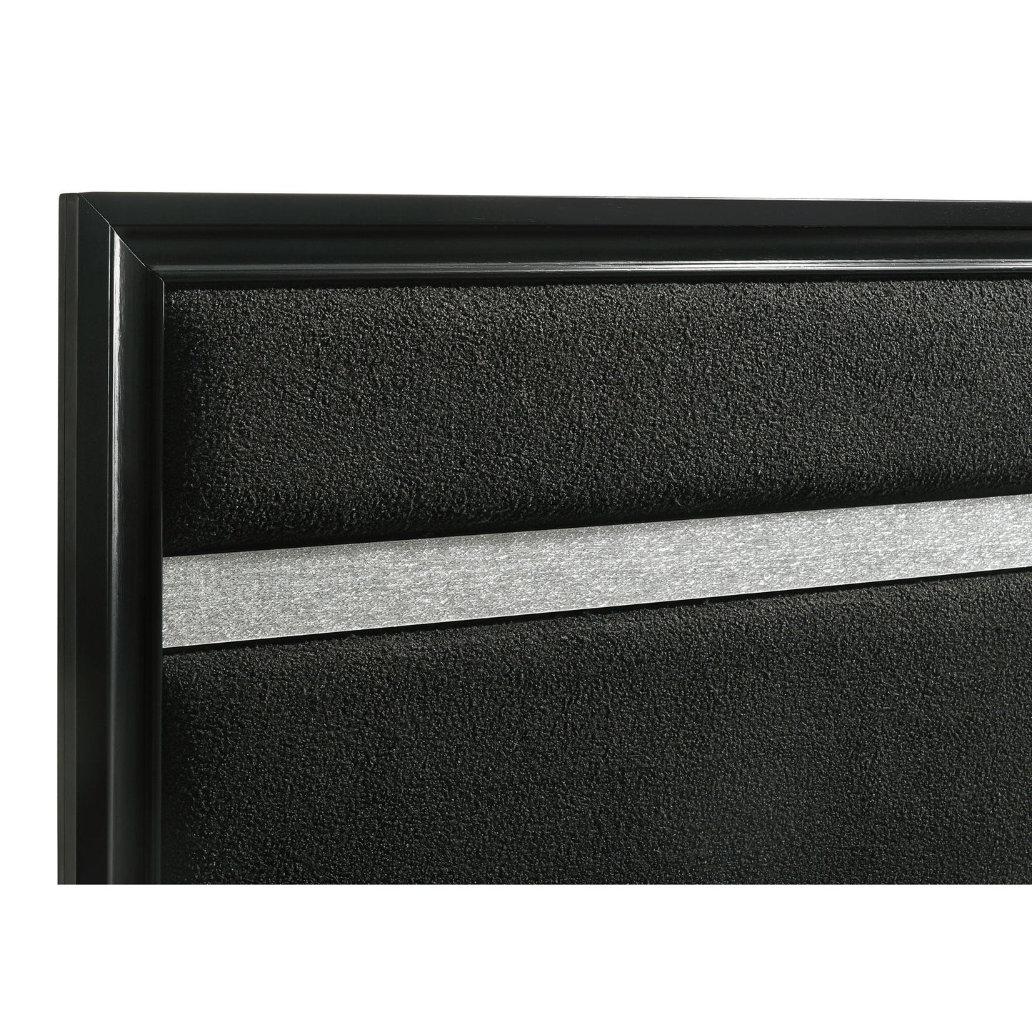 Annie Upholstered Panel Bed and Glitter Stripe