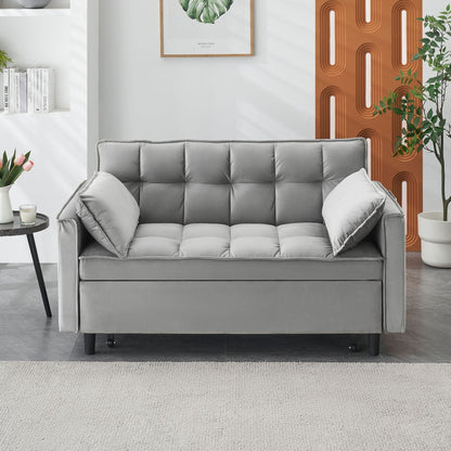 Sofa bed with pockets, gray fabric sleeper for living room on Tampa Home & Garden Store