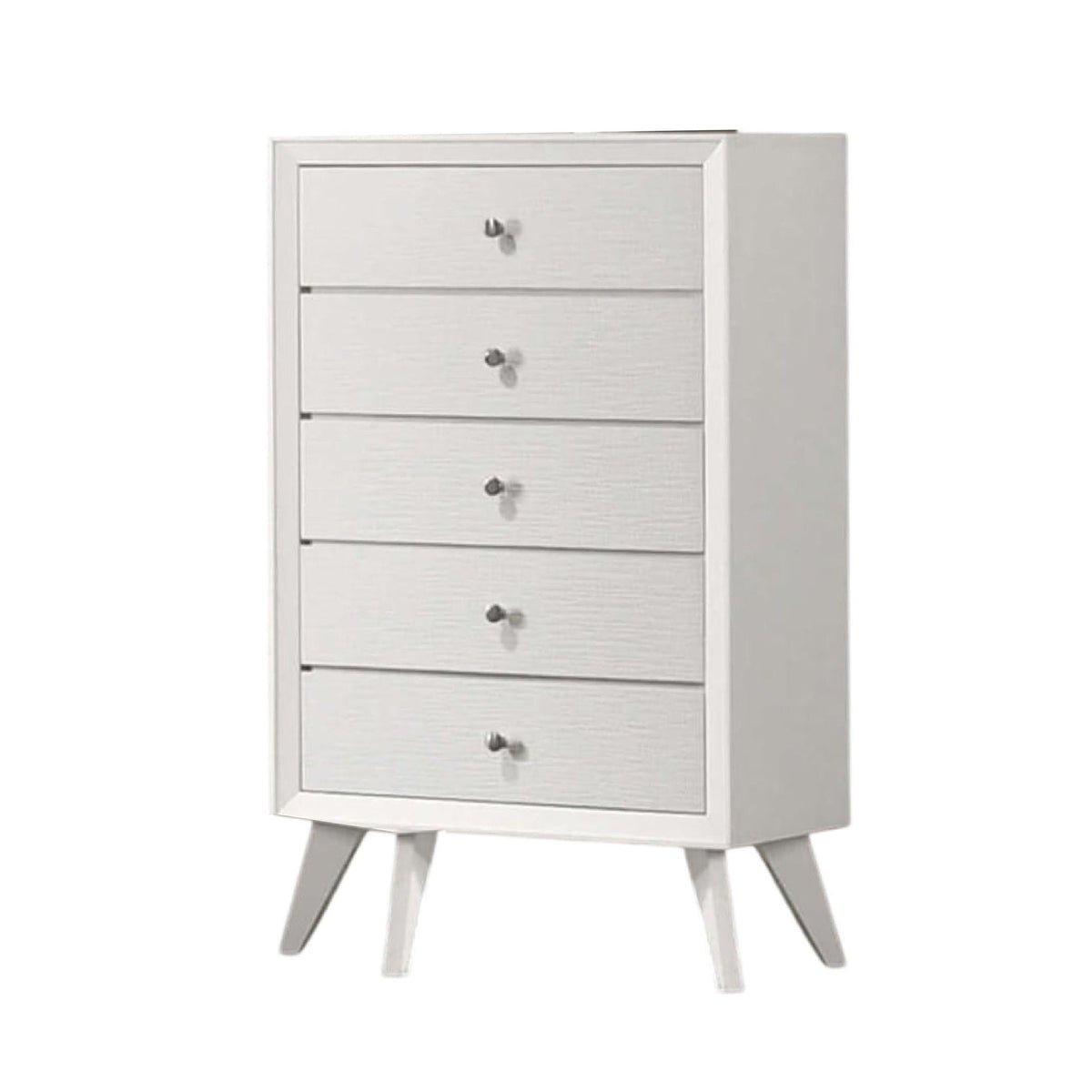 White wood accent chest with wave texture and angled legs by HouseOfZazla on Tampa Home & Garden Store