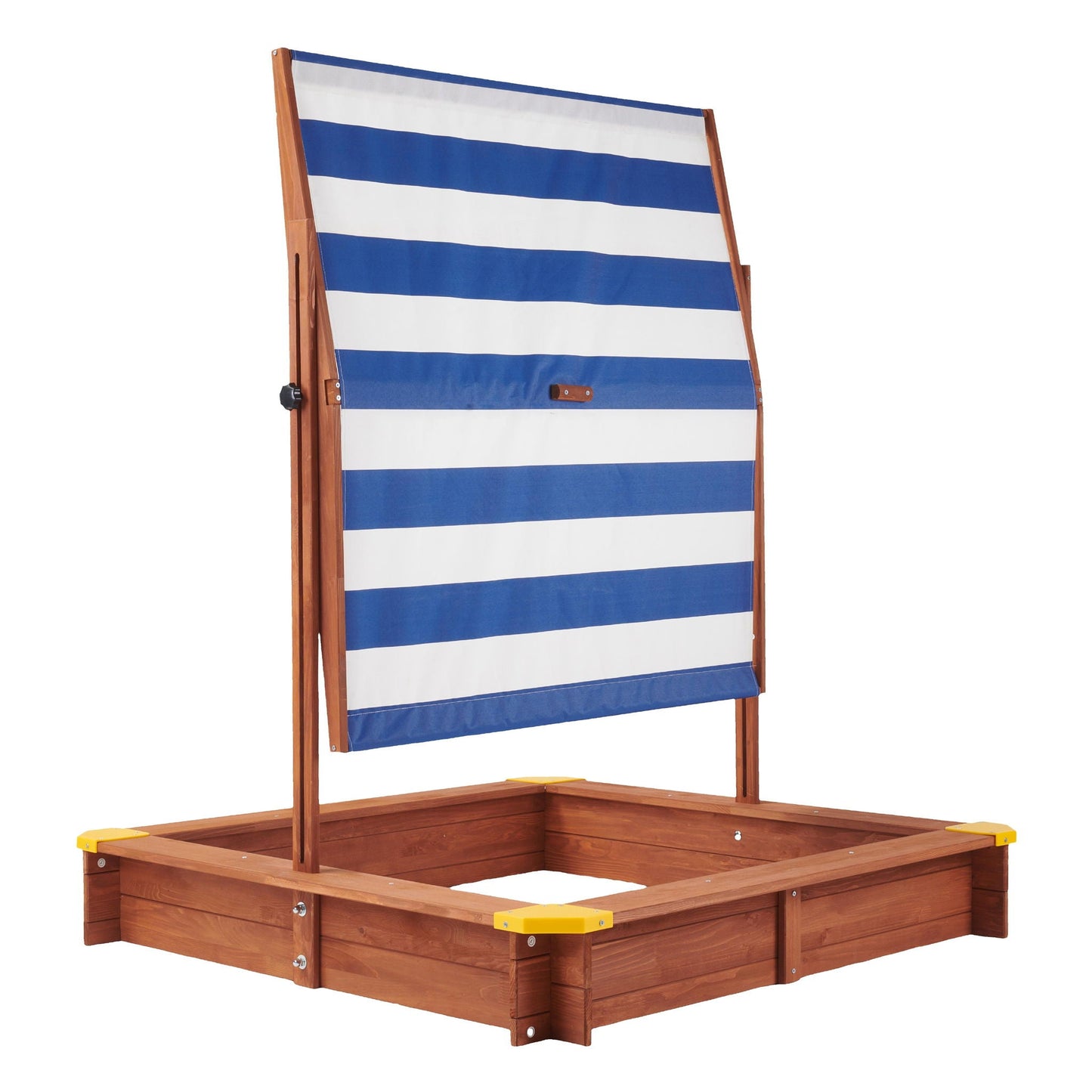 Large Outdoor Wooden Sandbox With Canopy
