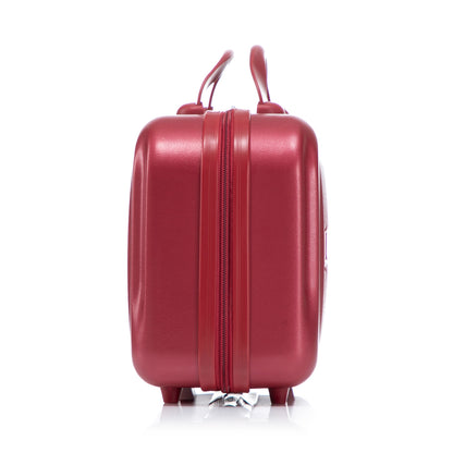 Red ABS spinner luggage with center zipper and dual top handles HouseOfZazla on Tampa Home & Garden Store