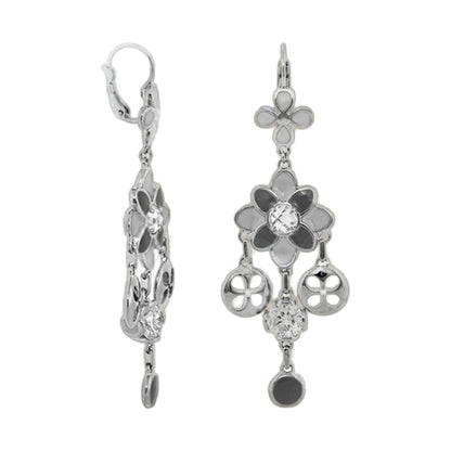 Beautiful Blossom Earrings and Gold Enamel Drop