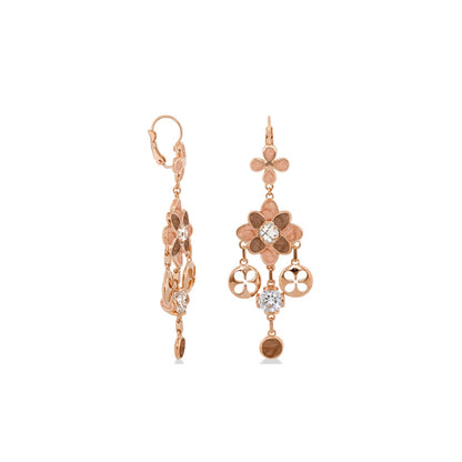 Beautiful Blossom Earrings and Gold Enamel Drop