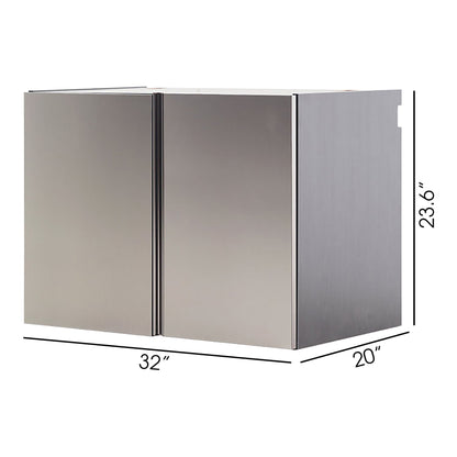 Wall Mounted Garage Cabinet with Soft Close Doors - Dark Gray, 32x20 in, by HouseOfZazla on Tampa Home & Garden Store