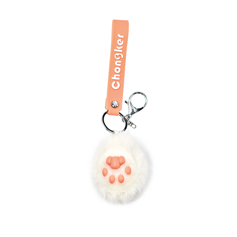 Cat Paw Keychain Plush Charm for Girls and Bags
