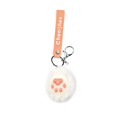 Cat Paw Keychain Plush Charm for Girls and Bags