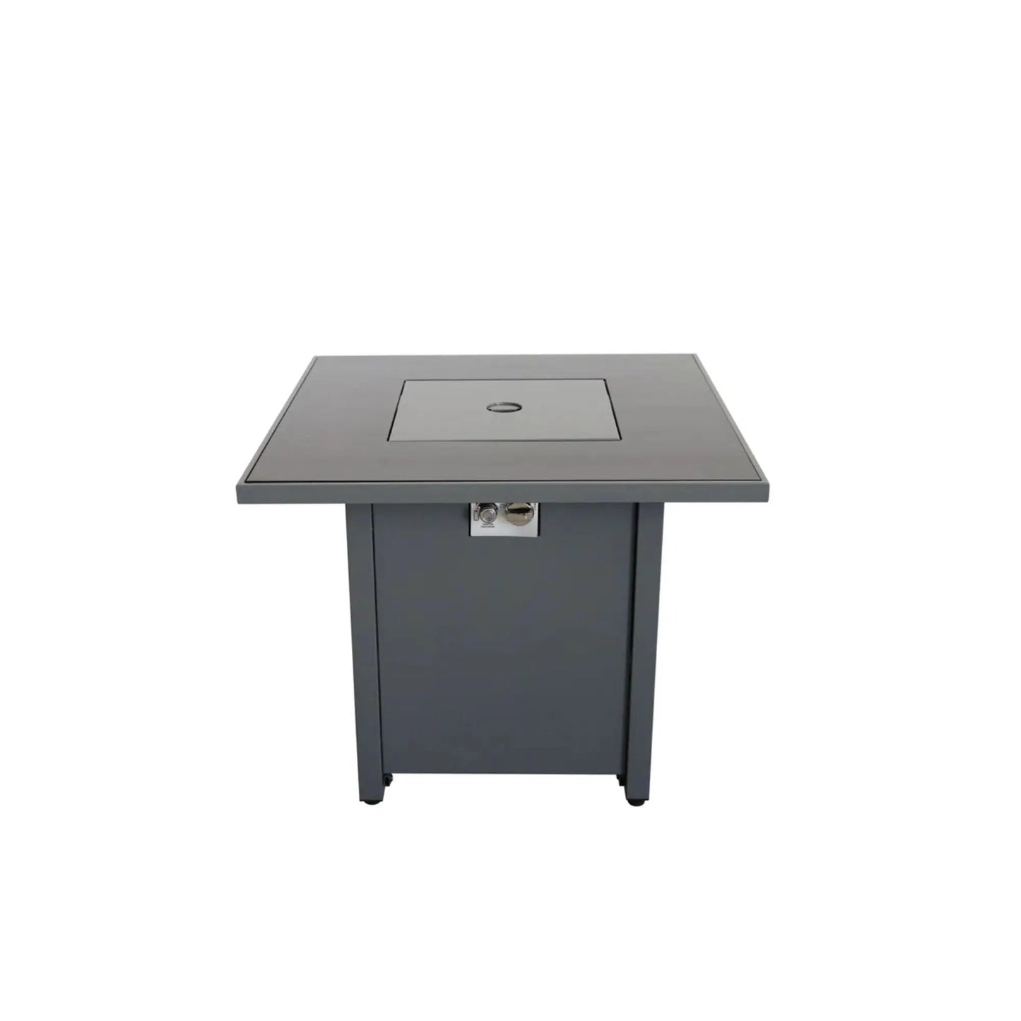 Durable Outdoor Fire Pit Table With Lid Gray