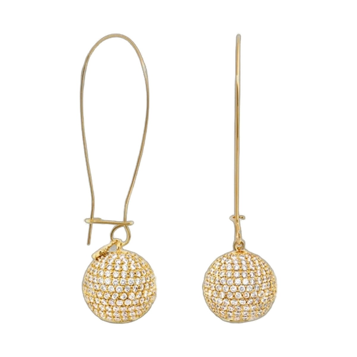 Dazzling Drops Earrings by Lauren G Adams — gold-tone crystal ball drop earrings, pair on Tampa Home & Garden Store