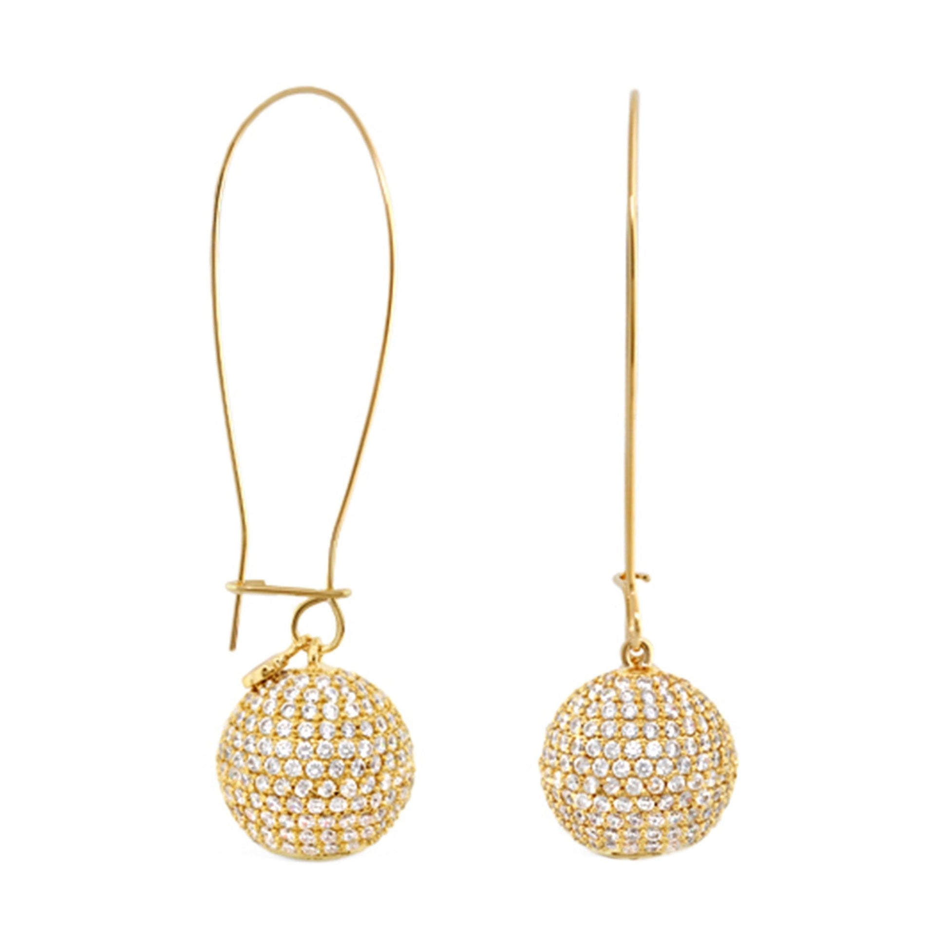 Dazzling Drops Earrings gold-tone crystal spheres by Lauren G Adams pair on Tampa Home & Garden Store