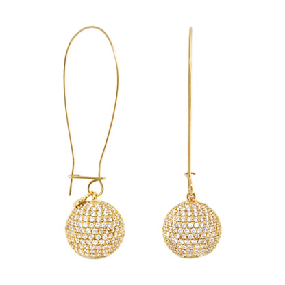 Dazzling Drops Earrings gold-tone crystal spheres by Lauren G Adams pair on Tampa Home & Garden Store