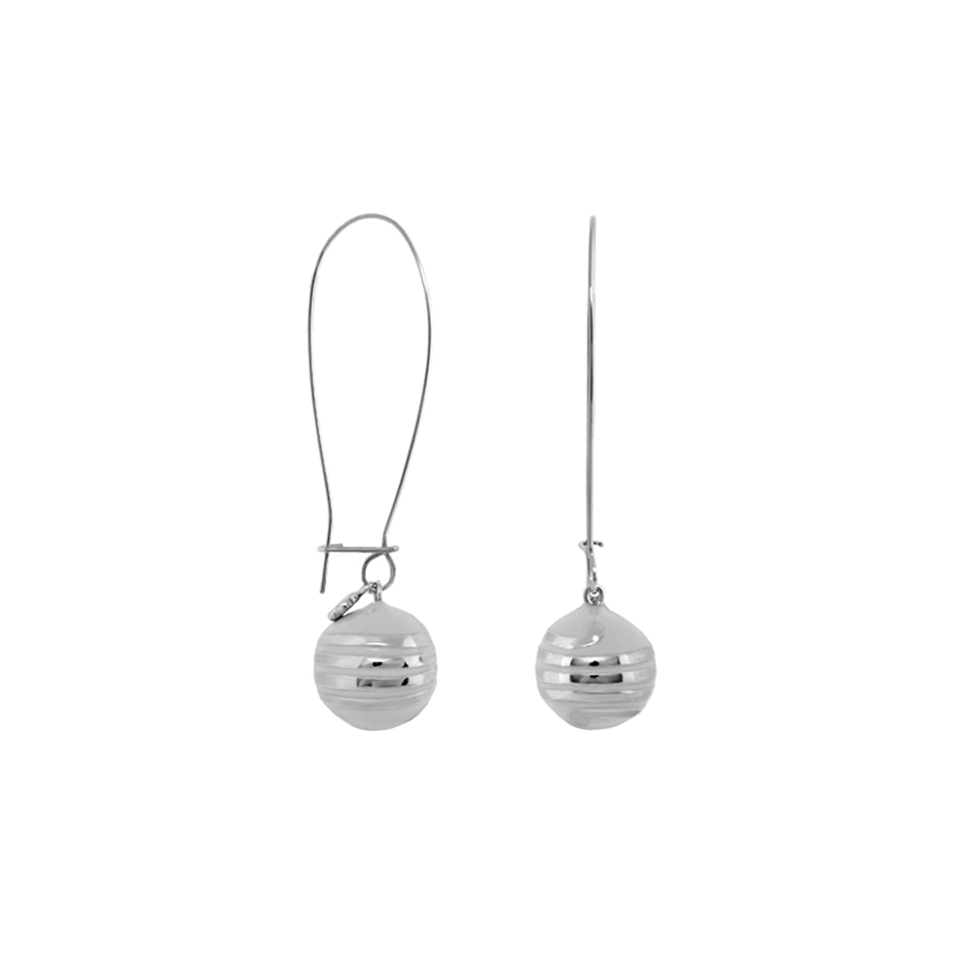 Dazzling Drops Earrings, silver hooks with striped clear glass beads, 2pc set on Tampa Home & Garden Store