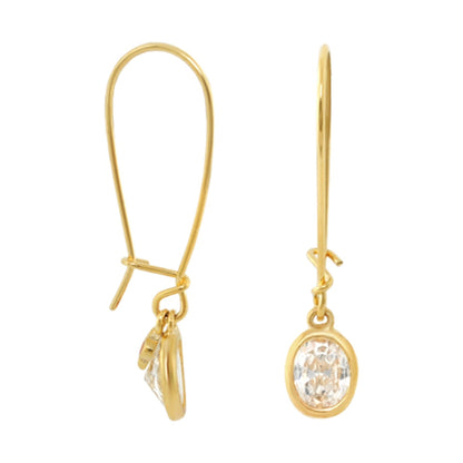 Dazzling Drops Earrings by Lauren G Adams gold-tone with crystal drop on Tampa Home & Garden Store