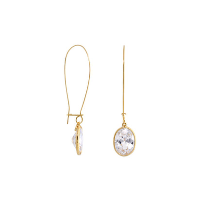 Two gold-tone Dazzling Drops earrings with crystal teardrops by Lauren G Adams on Tampa Home & Garden Store