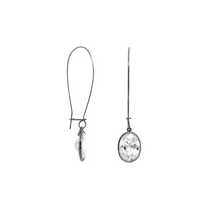 Dazzling Drops Earrings by Lauren G Adams, crystal teardrop on silver chains on Tampa Home & Garden Store