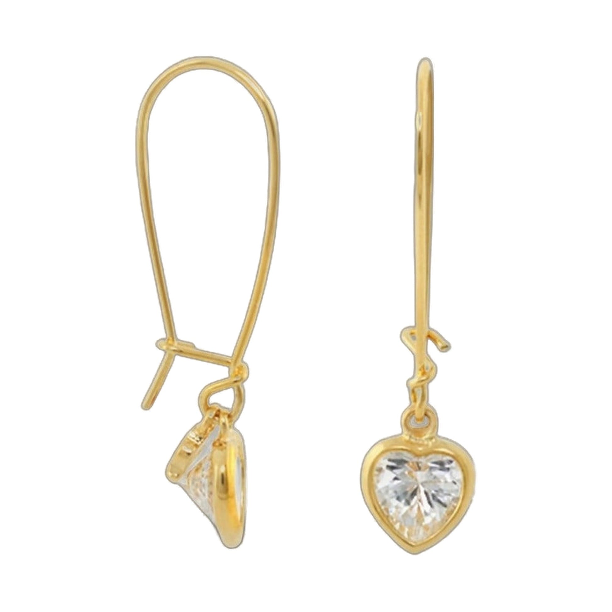 Dazzling Drops Earrings by Lauren G Adams; gold-tone drop earrings with crystal pendant on Tampa Home & Garden Store