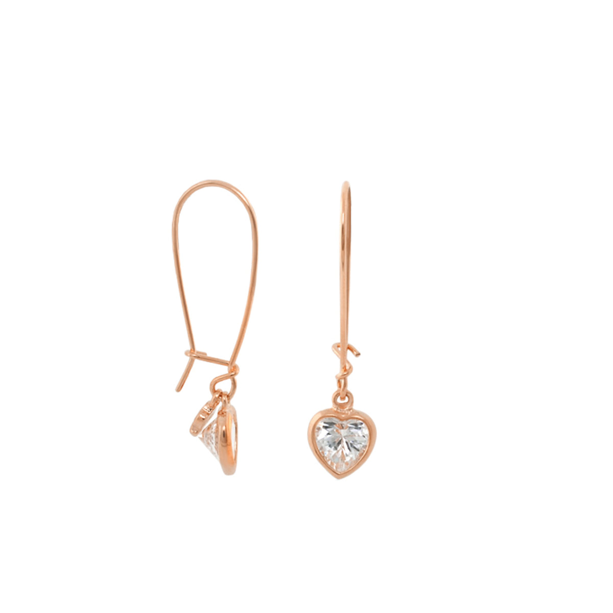 Dazzling Drops Earrings rose-gold tone drop earrings with crystal pendant by Lauren G Adams on Tampa Home & Garden Store