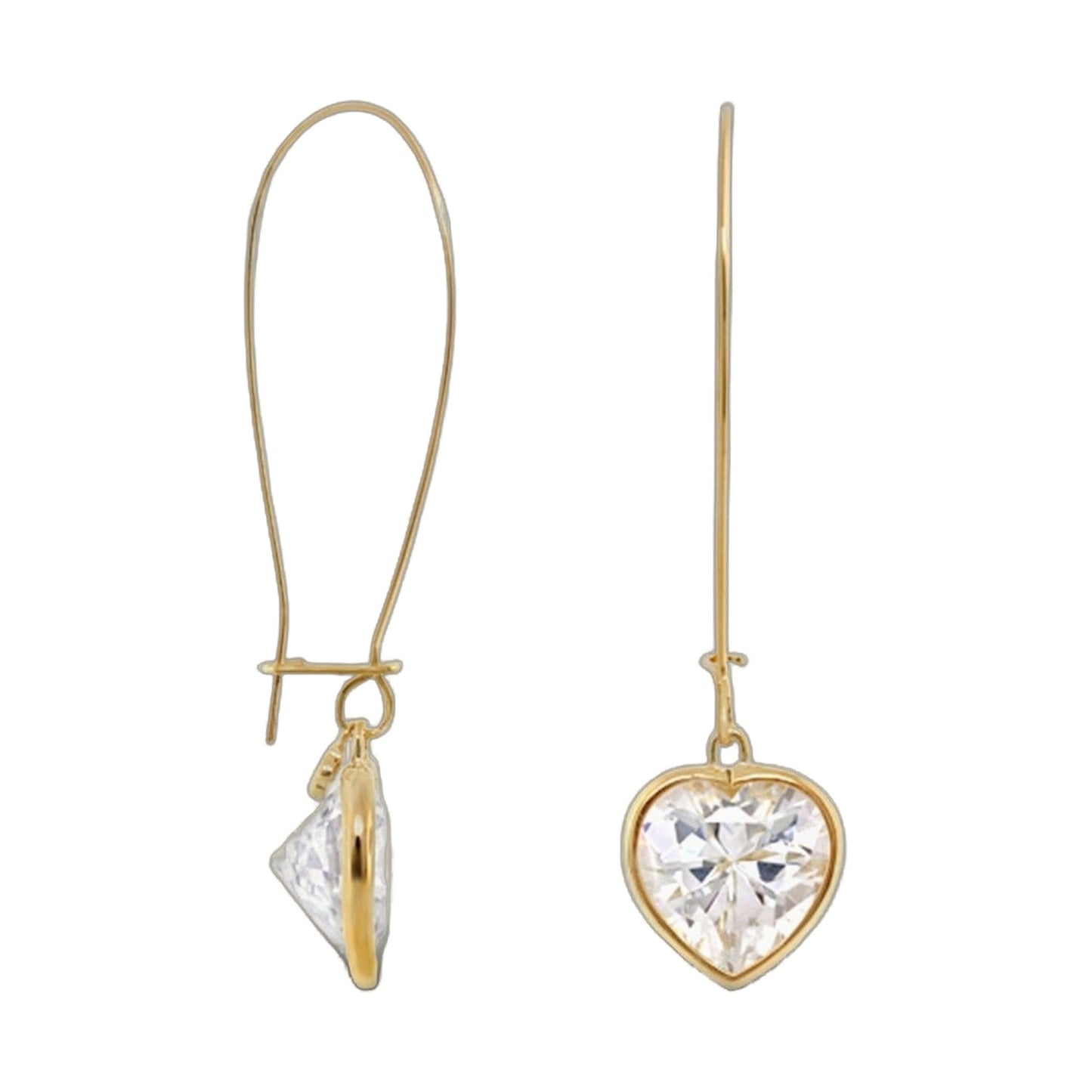 Dazzling Drops Earrings, gold-tone pair with clear faceted crystal pendants by Lauren G Adams on Tampa Home & Garden Store