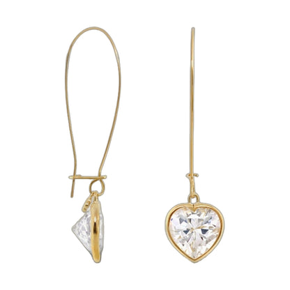 Dazzling Drops Earrings, gold-tone pair with clear faceted crystal pendants by Lauren G Adams on Tampa Home & Garden Store