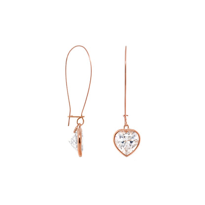 Dazzling Drops Earrings, Lauren G Adams, rose gold wire with crystal teardrop, pair on Tampa Home & Garden Store