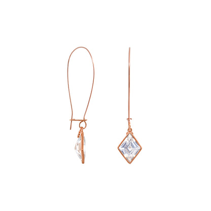 Dazzling Drops Earrings by Lauren G Adams rose-gold wire with crystal drops pair on Tampa Home & Garden Store