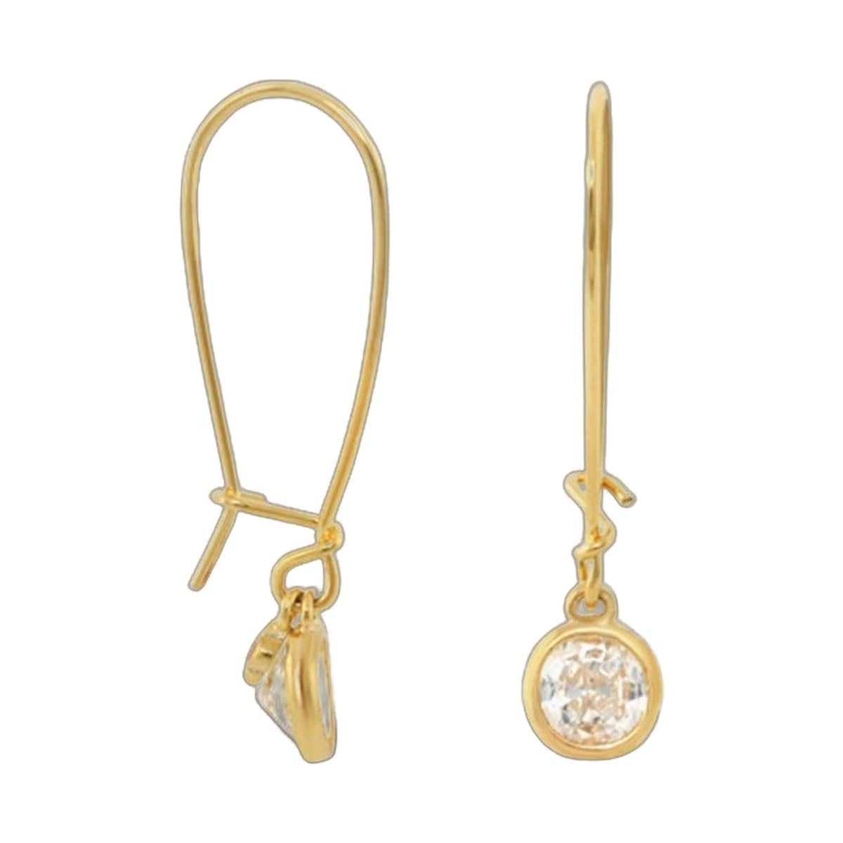 Dazzling Drops Earrings gold-tone pair: teardrop loop tassel and crystal drop pendant on Tampa Home & Garden Store