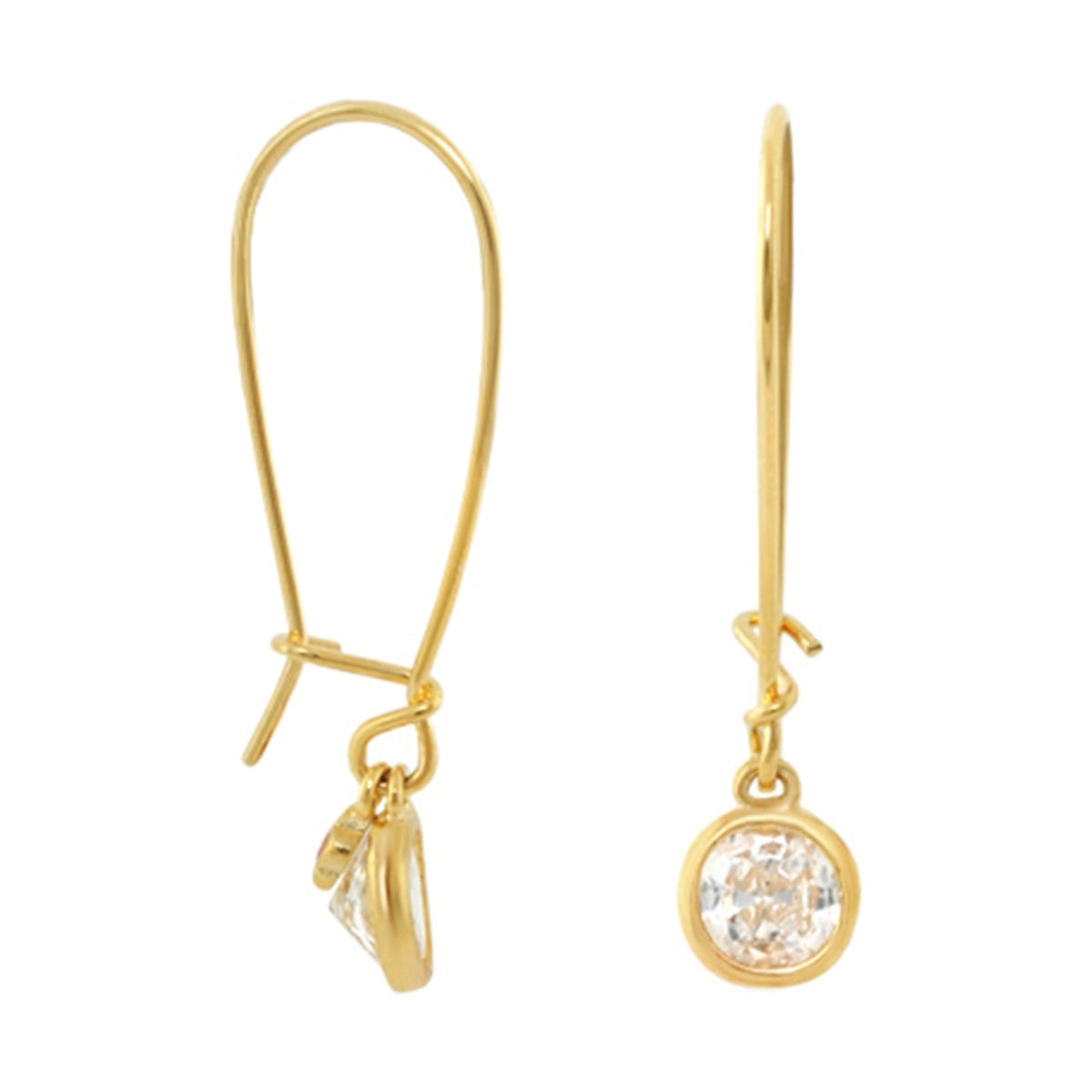 Dazzling Drops earrings gold-tone with crystal drop pendant by Lauren G Adams on Tampa Home & Garden Store