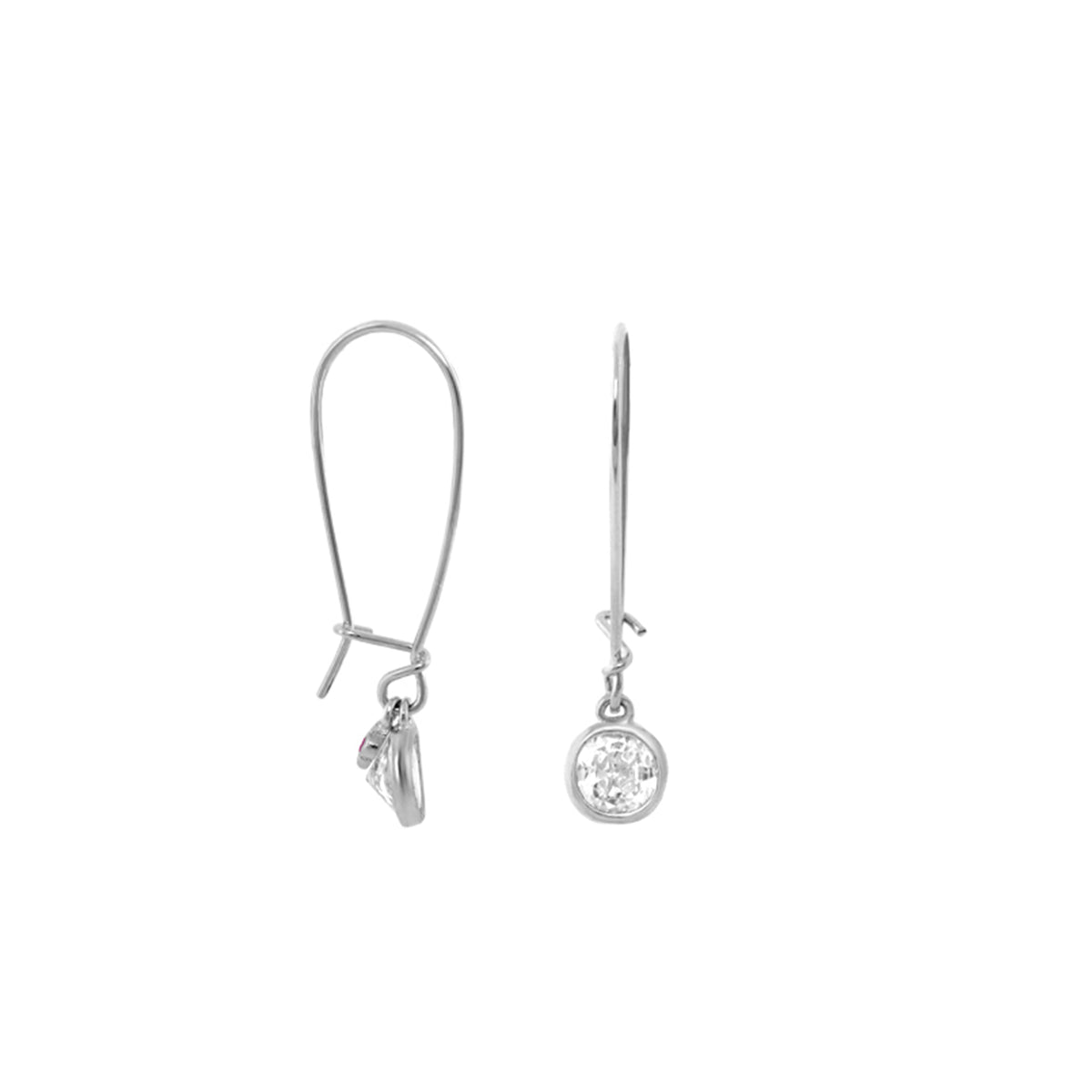 Dazzling Drops Earrings by Lauren G Adams, silver tone drop earrings with crystal charms on Tampa Home & Garden Store
