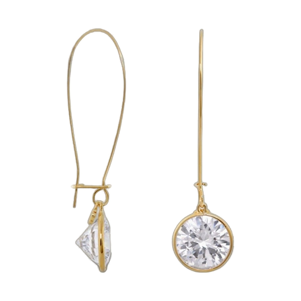 Dazzling Drops Earrings goldtone crystal teardrop and round pendants Lauren G Adams 2pc set on Tampa Home & Garden Store
