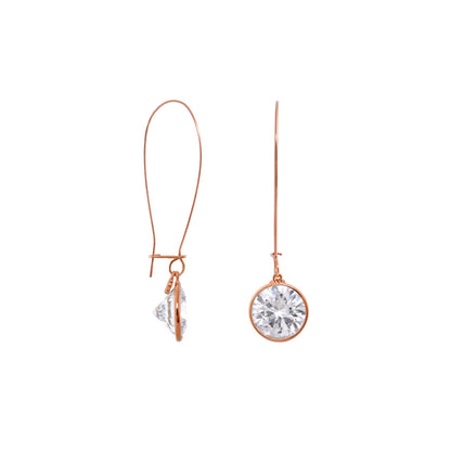Dazzling Drops Earrings by Lauren G Adams, rose gold wire with crystal drop charms, 2 earrings on Tampa Home & Garden Store