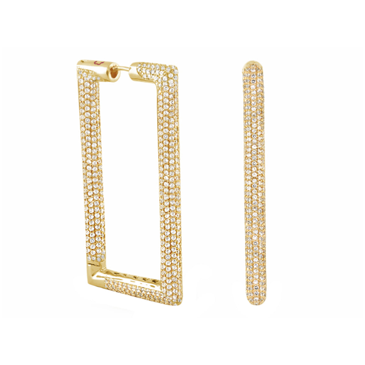 Shimmer and Glimmer Rectangle Earrings gold-tone pavé crystal by Lauren G Adams on Tampa Home & Garden Store