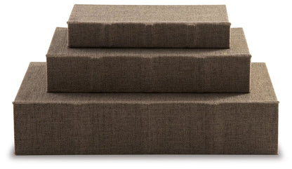 Jolina Linen Box Set of 3 Keepsake Boxes