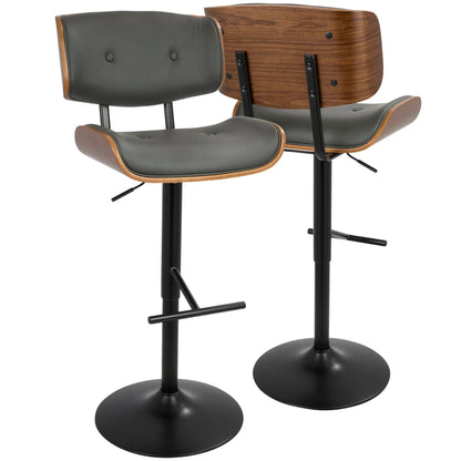 Lombardi Mid Century Modern Adjustable Bar Stool