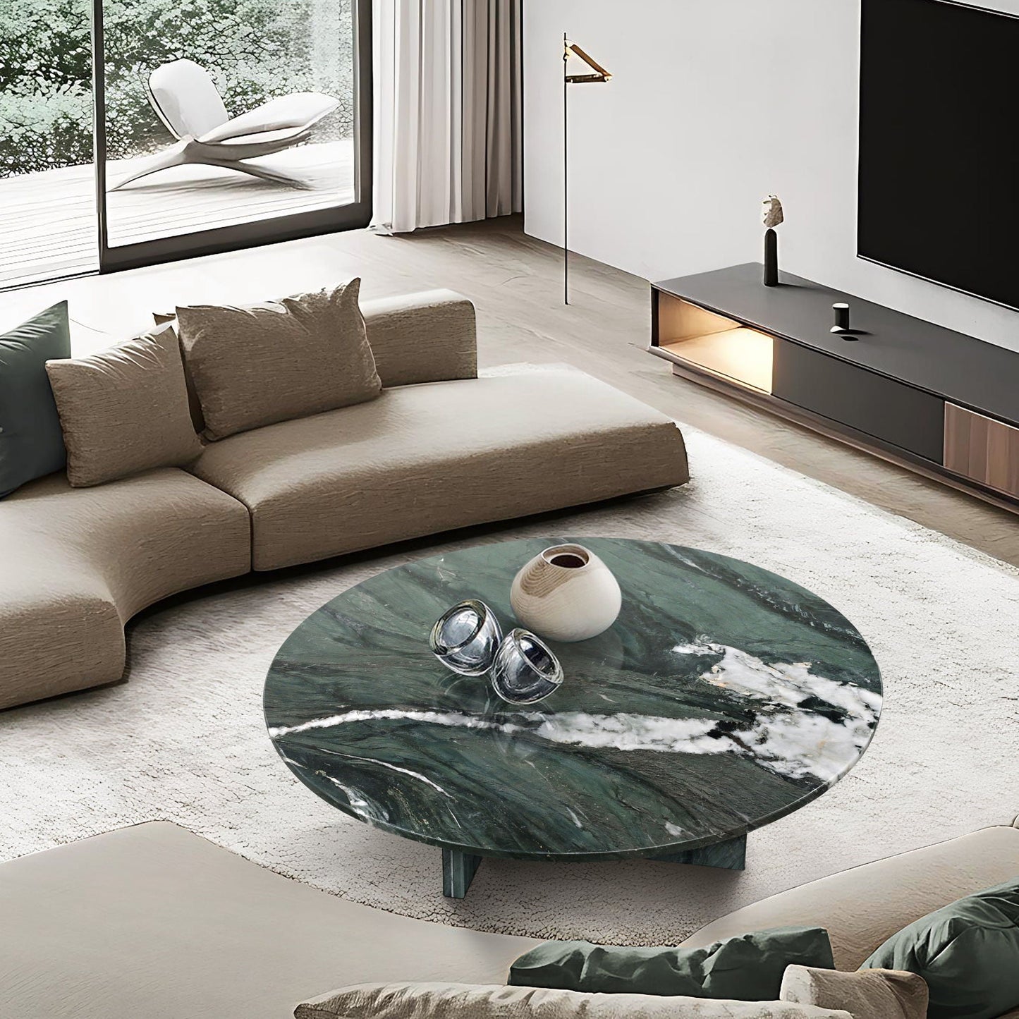 Luxury Marble Coffee Table With Unique Veining