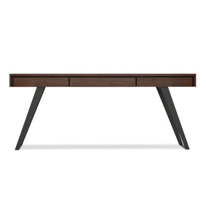 Handcrafted Acacia Desk And Drawer Storage by HouseOfZazla, dark wood writing desk with drawers on Tampa Home & Garden Store