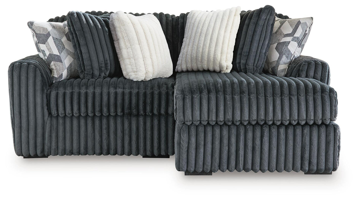 Midnight Madness Sectional and Jumbo Corduroy