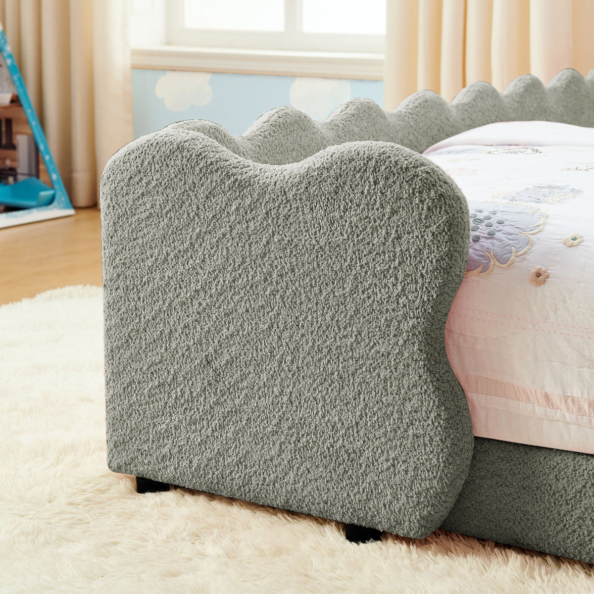 Toddler Dinosaur Bed and Safety Guardrail