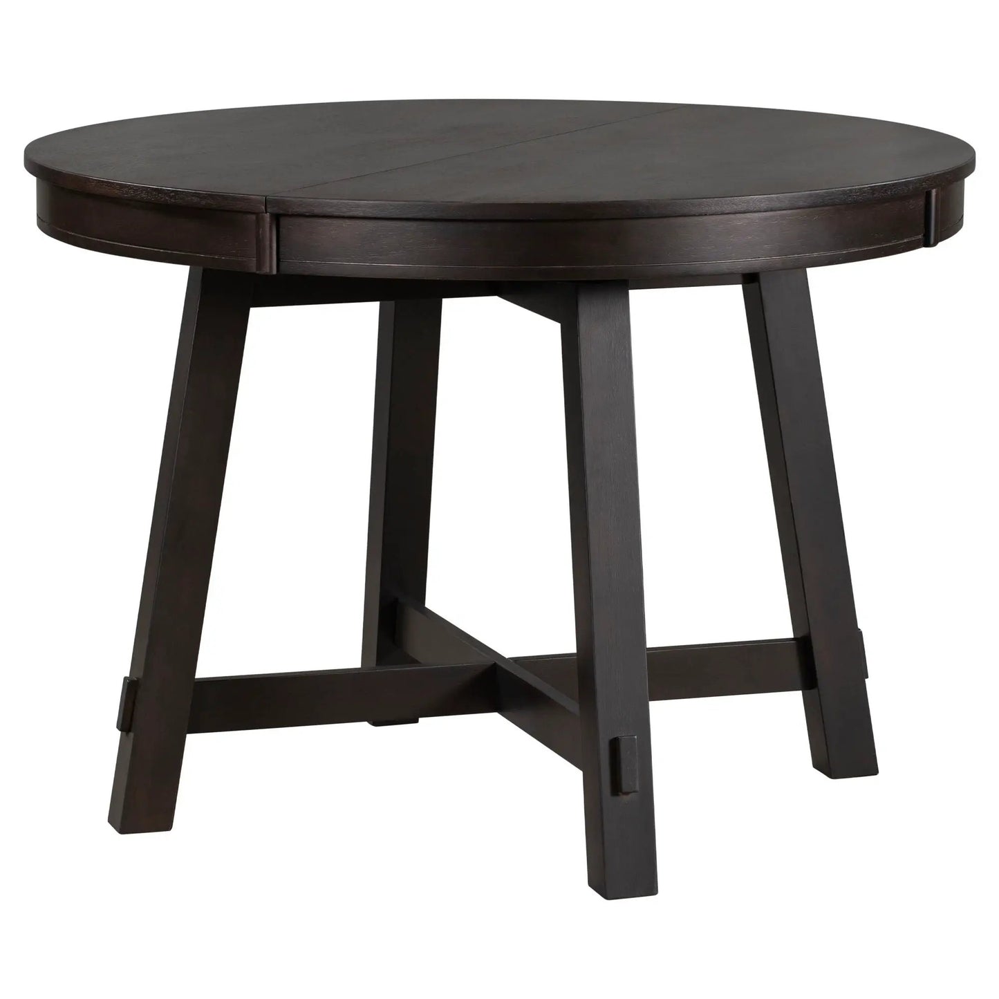 Gia round extendable dining table with 16in leaf in dark wood by Unique Piece Furniture on Tampa Home & Garden Store