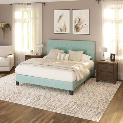 Luma Upholstered Bed with Easy Assembly Process
