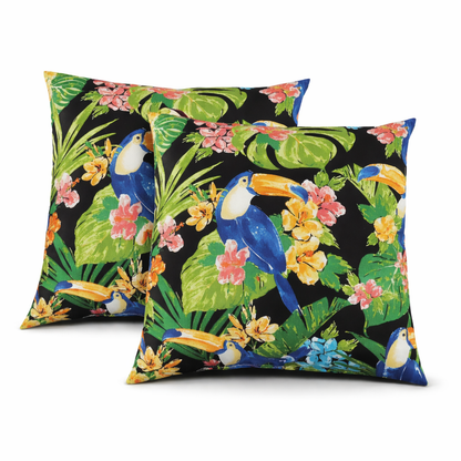 Two Waterproof and Durable Outdoor Throw Pillows