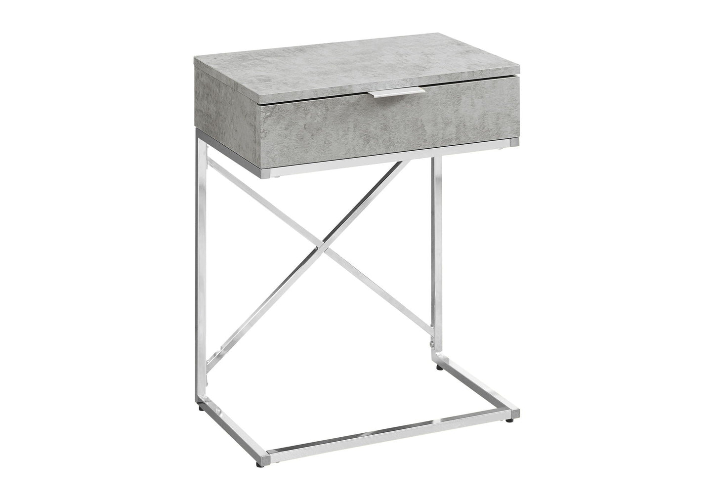 Accent Side Table With Storage Drawer Large Top
