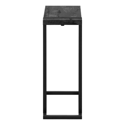 C Shaped Accent Table With Modern Wood Look