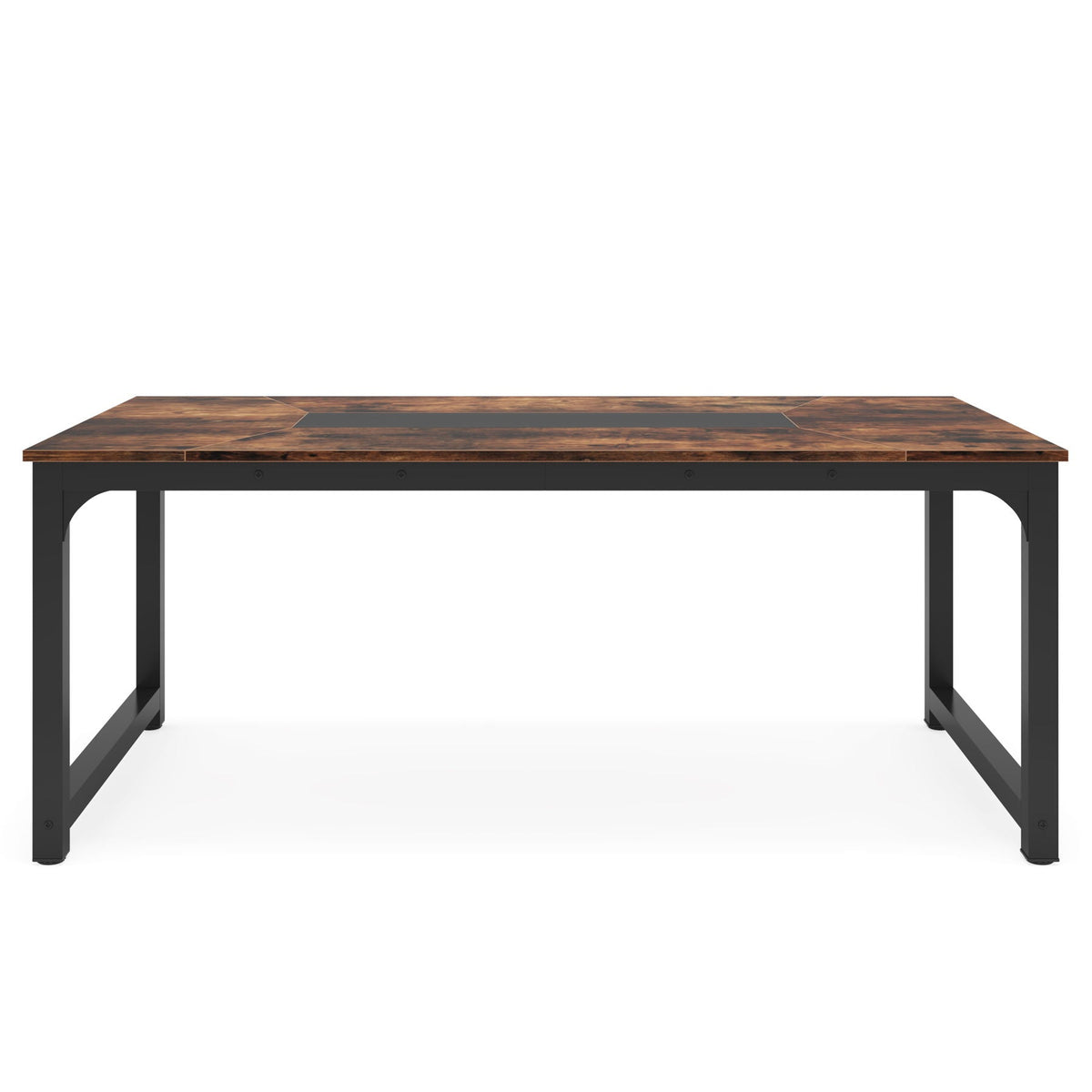 Rectangular Kitchen & Dining Room Table brown wood top black metal frame HouseOfZazla on Tampa Home & Garden Store