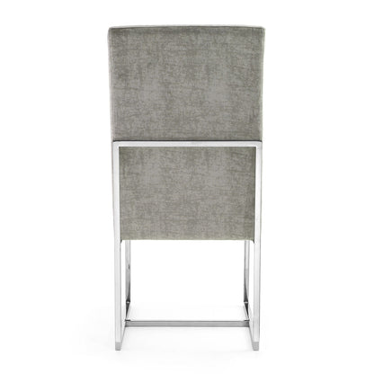 Element Dining Chair crushed-velvet upholstery with chrome legs HouseOfZazla chair on Tampa Home & Garden Store