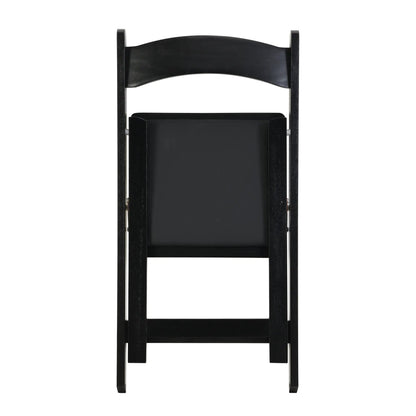Solid Wood Upholstered Folding Chairs Dining Set