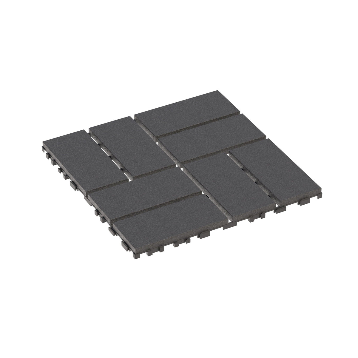 Deck Tiles 44-pack, interlocking, easy-install, dark gray or dark brown on Tampa Home & Garden Store